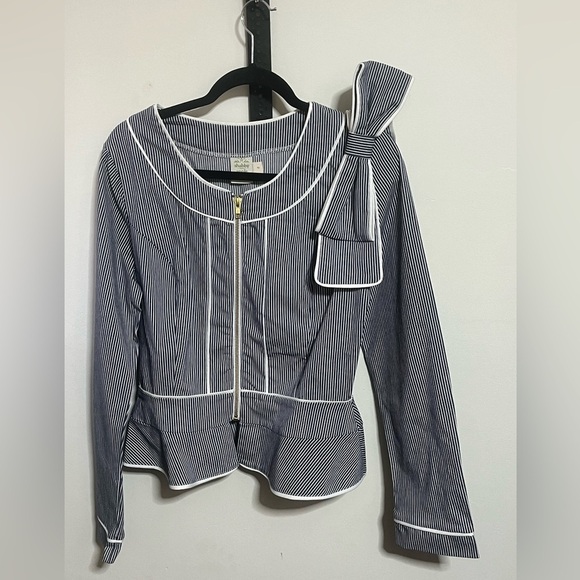 Shabby Apple Striped Jacket Sz 8 - Picture 2 of 10